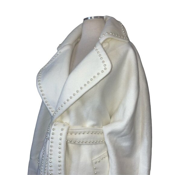 Atoir Addicted To Love Pearl Coat in Cloud Large New Womens Trench Jacket - Picture 6 of 16